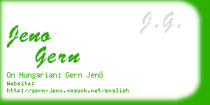 jeno gern business card